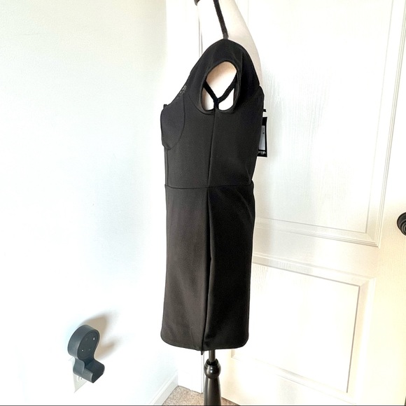 NWT NASTY GAL Black Lace Detail Bodycon Mini Dress—SZ. 10 - Picture 3 of 10
